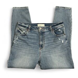 American Eagle Outfitters High Rise Distressed Blue Jeans